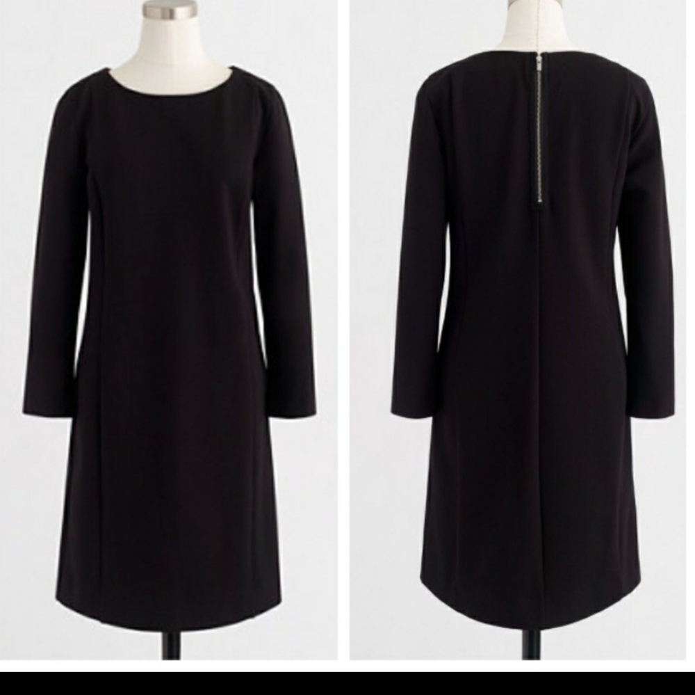J.Crew Black Long Sleeve Ponte Dress - Picture 10 of 10